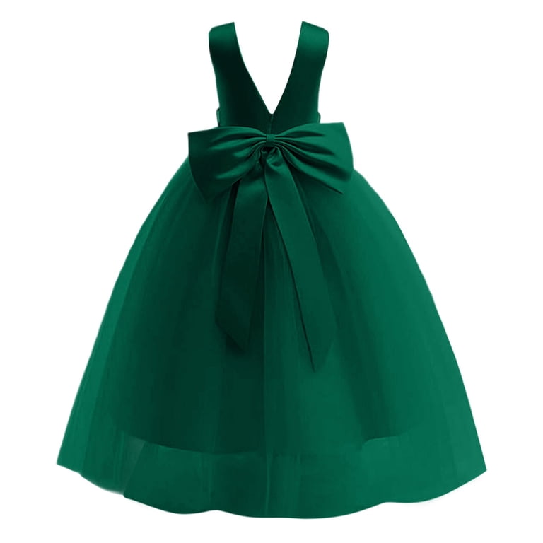 Kids Fall Dress Short Sleeves Green Girls Fall Dresses Birthday Party Dress  Up Clothes for Girls 9-10 year - Walmart.com