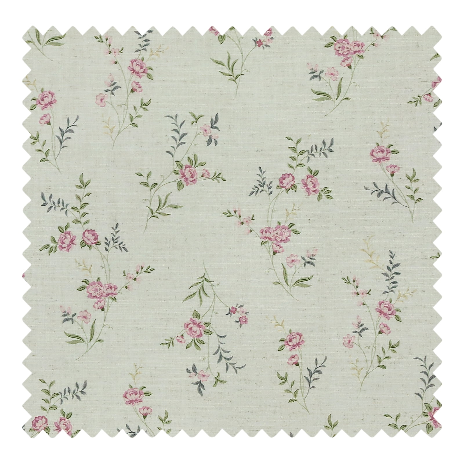 TWOPAGES 52"x96" Linen Blend Drape Country Floral Light Filtering Pinch Pleat Curtain for Kids Room, 1 Panel, Flower