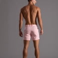 thumbnail image 3 of SWSMCLT Men's Cotton Casual Shorts Slim Fit Mid Rise Comfy Pocket Spandex Bermuda Shorts Summer Pink Medium, 3 of 4