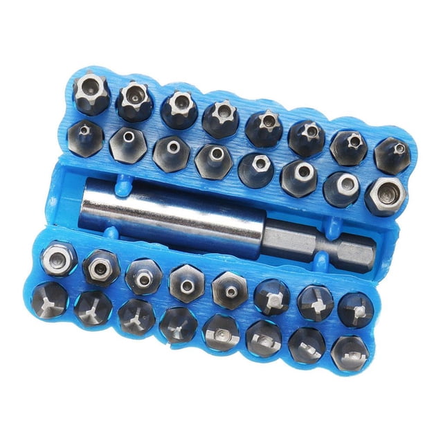 de puntas de destornillador de material acero de aleación de cromo vanadio de 33 piezas, herramientas de mano para reparación de dispositivos electrónico Sharpla Broca para destornillador de cabeza