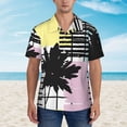 thumbnail image 5 of Strips And Leafs Men's 3d Print Casual Button Down Shirts, Novelty Hawaiian Short Sleeves S, 5 of 8