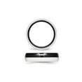 thumbnail image 2 of Gem & Harmony Men or Ladies Black and White Ceramic Wedding Band Ring 6mm for Men, 2 of 5