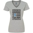 thumbnail image 3 of Inktastic ALS Awareness Strength Courage Support Women's V-Neck T-Shirt, 3 of 5