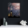 thumbnail image 4 of Nawypu Canvas Wall Art New Year fireworks over Prague Czech Republic Giclee Prints Artwork Modern Painting Pictures Wall Decor for Home Office Bedroom Ready to Hang (16”x24”x3pcs), 4 of 4
