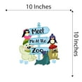 thumbnail image 4 of Meet Me At The Zoo Zoo Africa Zebra Lion Safari Jungle Endangered Species Hippo Alligator Giraffe Tiger Wilderness Holiday Gift Ideas Bedroom Wall Decal Sticker - Size: 10 In X 10 In, 4 of 5