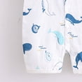 thumbnail image 4 of mgoYE Toddler Boy Clothes 18-24 Months Gender Neutral Baby Clothes Cotton Short Sleeve Pants Footless Coming Home Outfit Boy Girl|Sky Blue 1-3 Months, 4 of 5