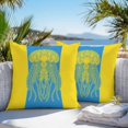 thumbnail image 3 of Blue Yellow Jellyfish Throw Pillow Covers 24x24 Inch Set of 2, Summer Beach Coastal Modern Art Waterproof Outdoor Pillow Covers, Decorative Cushion Pillowcases for Couch, Sofa, Bed, Garden, Patio, 3 of 9