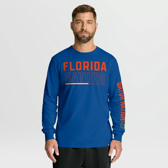 Men's Fanatics Royal Florida Gators Quad Fuel The Fire Long Sleeve T-Shirt
