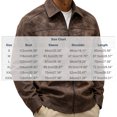 thumbnail image 2 of WIZUTIZ Men's Leather Jacket Solid Color Motorcycle Vintage Zipper Pocket Long Sleeve Hoodless PU Coat for Winter Casual Daily Outdoor Mens Fashion, 2 of 8