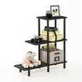 thumbnail image 4 of Furinno Turn-N-Tube 3-Tier Sofa Side Table Tall, Espresso/Black, 4 of 6