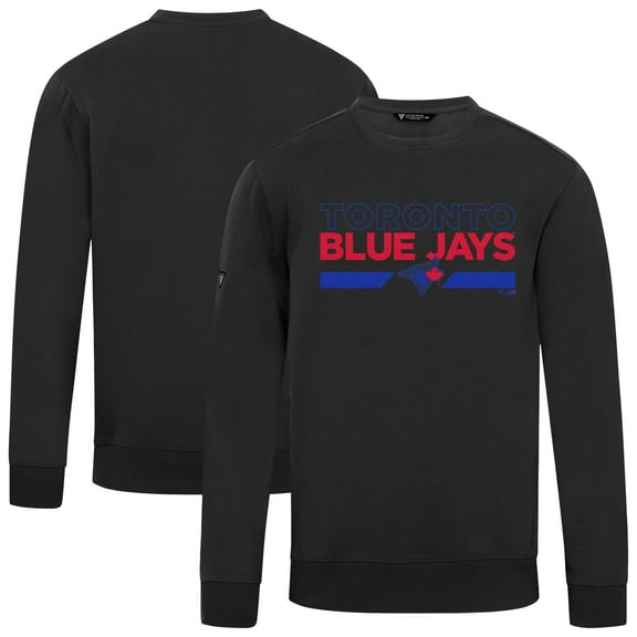 Men's Levelwear Black Toronto Blue Jays City Connect Zane No Hitter Pullover Sweatshirt