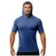 thumbnail image 1 of pstuiky camisetas de hombre, Blusa tipo túnica holgada de manga corta con capucha para hombre, de verano, de secado rápido, elástica y con protección solar. camisas casuales para hombre m, 1 of 5