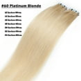 thumbnail image 4 of Benehair Tape In 100% Real Remy Human Hair Extensions Seamless Skin Weft Thick Glue Straight Women Blonde 10-20pcs 24inch, 4 of 13
