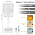 thumbnail image 4 of EIMELI Crystal Table Lamp Diamond Table Lamp 3 Wire Control Dimmable Crystal Bedside Lamp USB Power Acrylic Decoration Desk Lamps Crystal Lighting Fixtures Nightstand Lamp Desk Light for, 4 of 11