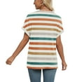 thumbnail image 4 of Ronuti Womens Summer Tops Short Rolled Sleeve Shirts 2026 Fashion V Neck Clothes, 4 of 7
