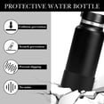 thumbnail image 4 of Linkidea Water Bottle Boot Compatible with Hydra Flask Wide Mouth Flex Cap/Straw Lid/Chug Cap 32oz/40oz, Silicone Bottle Bottom Sleeve Cover Protector, Bottle Bumper (Black / 2 Pack), 4 of 6