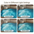 thumbnail image 7 of ODIKA 5'x7' Washable Area Rug Midnight Blue Deep Serene Waves Design Elegant Flowing Lines and Tranquil Moon Motif for Small Living Room, Bedroom, Easy Care, Non-Shedding, Pet Friendly, 7 of 7