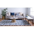 thumbnail image 4 of Rugs.com Athena Shag Collection Rug – 9' x 12' 2 Blue Shag Rug Perfect For Living Rooms, Large Dining Rooms, Open Floorplans, 4 of 9