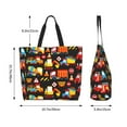 thumbnail image 6 of Bingfone Canvas Tote Bag For Women With Inner Pocket Aesthetic Cute Shopping Tote Bags Reusable Grocery Bags-Construction Truck, 6 of 9
