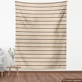 thumbnail image 4 of Ambesonne Striped Fabric by the Yard Upholstery, Earthy Horizontal Waves, 3 Yards, Champagne Umber Tan, 4 of 5