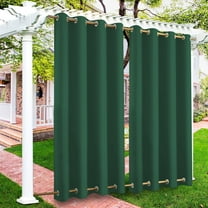 Rosnek Patio Waterproof Outdoor Curtains, Thermal Insulated Top and Bottom Grommets Windproof Outdoor Drape Keep Privacy for Pergola, Porch, 1 Panel