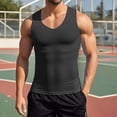 thumbnail image 2 of Mens Compression Shirt , Seamless Shapewear Vest, Gynecomastia Tummy Control Undershirt, Workout Tank Top, 2 of 4