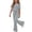 Gray, variant on Girls Clothing Set Teen 2 Piece Outfits Crewneck Oversized Short Sleeve Tops Flare Pants Sets School Loose Sky Blue 13-14 Years