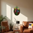 thumbnail image 5 of Canvas Wall Art Decorative Flower Vine Stained Glass Window Film Oval Framed Canvas Prints Vintage Wall Hanging Decor for Home Decorations 8.6"x11.4", 5 of 7