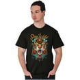 thumbnail image 4 of Stay Wild Tiger Head Rose Tattoo Men's Graphic T Shirt Tees Brisco Brands S, 4 of 6