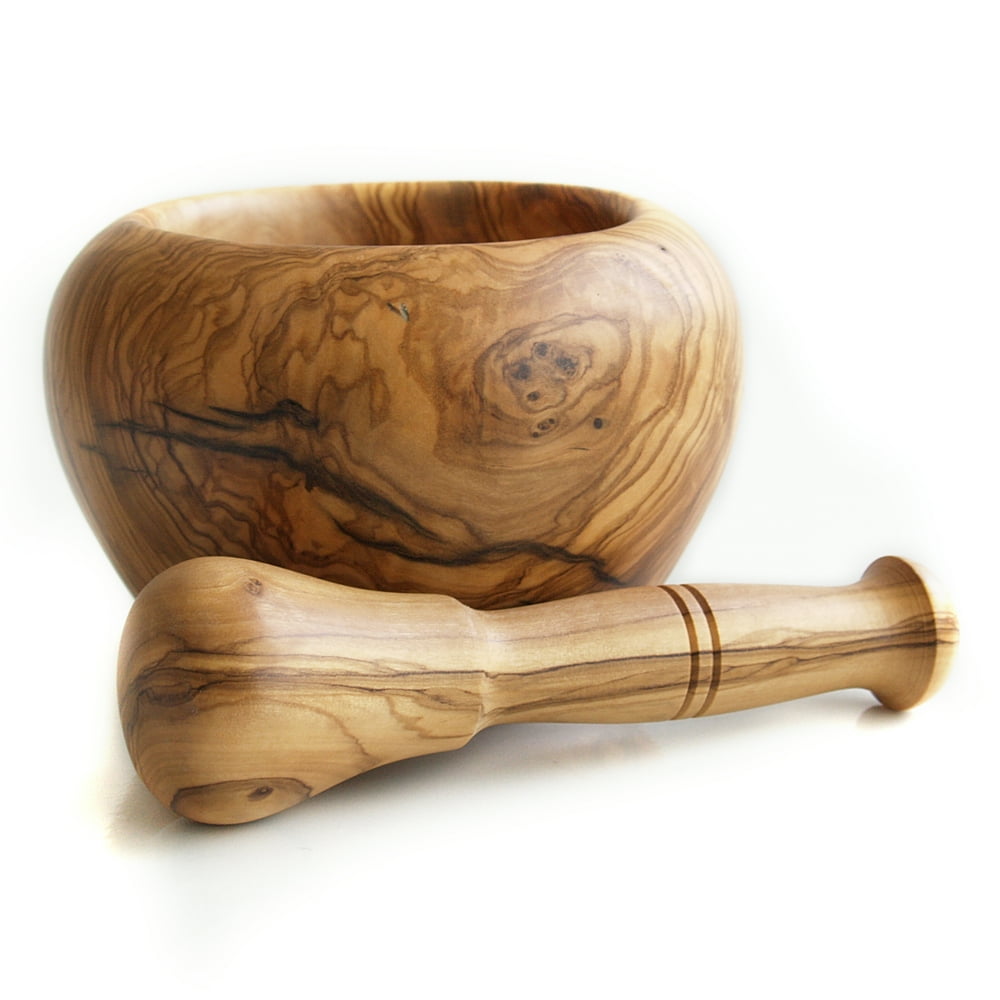 Berard Olive Wood Mortar and Pestle, 4.7 Inch