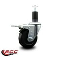 thumbnail image 2 of 3.5 Inch Soft Rubber Swivel 1-1/4 Inch Expanding Stem Caster Total Lock Brake, 2 of 2