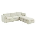 thumbnail image 3 of CHITA Oversized Modular Sectional Sofa Set with Storage Ottoman,Extra Large L/U Shaped Sofa Couch with Reversible Chaise,5 Seat Modern Modular Sofa for Living Room,Linen,112 inch Width, 3 of 9