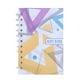 thumbnail image 5 of Injueey Cuaderno de aglutinante Suministros de oficina Mano de obra fina Color flexible Multiusos Regalo dulce Bloc de notas de papel amarillo-morado 2piezas, 5 of 6