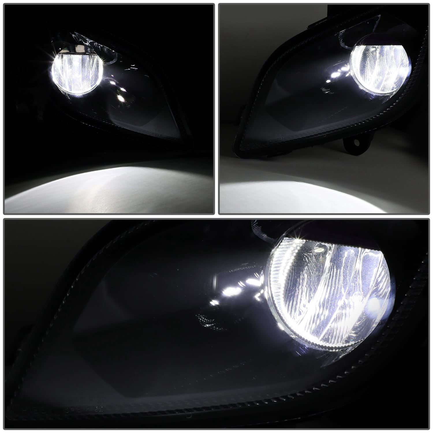 DNA Motoring LED Driving Fog Light Lamps for 2018-2024 Freightliner Cascadia, Black Housing