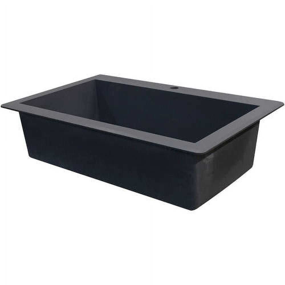Transolid 33" x 22" Top Mount Radius Granite Kitchen Sink, Available in Various Colors
