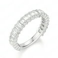 thumbnail image 3 of 14.00 TCW Emerald Cut Half Eternity Wedding Ring 925 Silver, 3 of 5