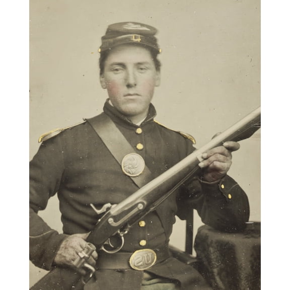 Print: James Mcgrail, Civil War, Union Uniform, Shoulder Scales