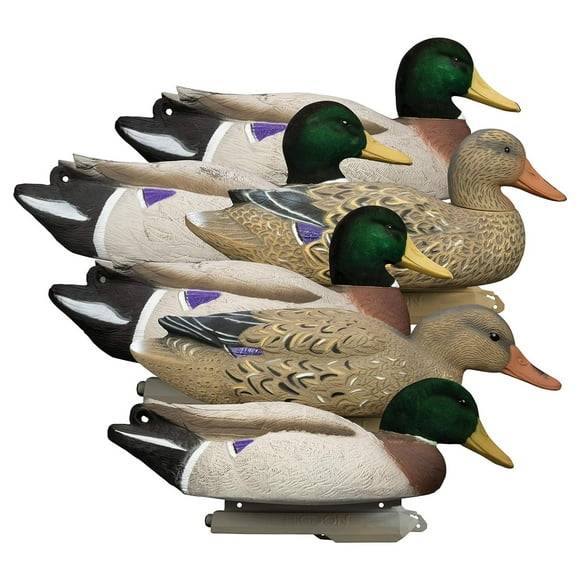 Higdon Outdoors Battleship Mallard Duck Decoys for Waterfowl Hunting | Foam-Filled | Flocked Heads | 6 Pack