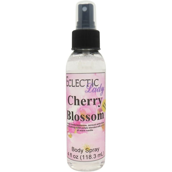 Cherry Blossom Body Spray, Eclectic Lady, Hydrating Mist, Unisex (Double Strength), 4 oz