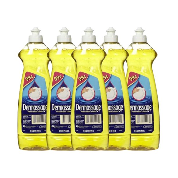 Dermassage Dishwashing Liquid Hand Soap, 14 Fl Oz, Pack of 5