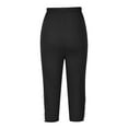 thumbnail image 4 of GHSOHS Capri Leggings for Women High Waisted Lace Hollow Out Workout Leggings Tummy Control Knee Length Yoga Pants Summer Cropped Pants,M, 4 of 4