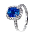 thumbnail image 3 of 2 Carat Unique Sapphire and diamond Bridal Ring Set on 10k White Gold, 3 of 3