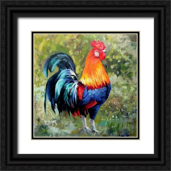 Pautov, Igor 12x12 Black Ornate Wood Framed with Double Matting Museum Art Print Titled - Handsome