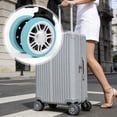 thumbnail image 4 of Unique Bargains 4 Pcs Durable Luggage Wheel Covers Bright Blue Silicone, 4 of 5