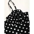 thumbnail image 4 of Black & White Polka Dot Sexy Casual Backless Sleeveless Spaghetti Strap Dress for Women Spring Summer, 4 of 5
