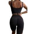 thumbnail image 4 of All About Her Women's 2 Piece Set Sports Bra Tank Top Short Set w/pocket, 4 of 5