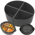 thumbnail image 1 of 4 Pcs Slow Cooker Divider Liner Reusable & Leakproof Silicone Divider for 6 Quart Pot (Grey), 1 of 10