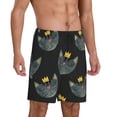 thumbnail image 2 of Fotbe Faces Of The Cat Pajama Shorts for Men, Men's Pajama Bottoms, Sleepwear,Short Pajama Pants-XX-Large, 2 of 9