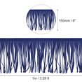 thumbnail image 2 of Uxcell PU Leather Fringe Trim Leather Suede DIY Tassel Fringe for Sewing Decorating Lampshades Blue 6 inch, 2 of 6