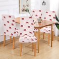 thumbnail image 2 of Yayeee 2 Pack Dining Chair Covers Stretch Parson Chairs Slipcovers Seat Protector, Cartoon Elephant Pattern, 2 of 6